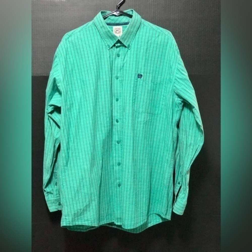 🌚Cinch Western Plaid Long Sleeve Button Down Shirt Size L